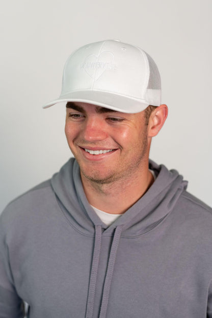 White Snapback Trucker Hat